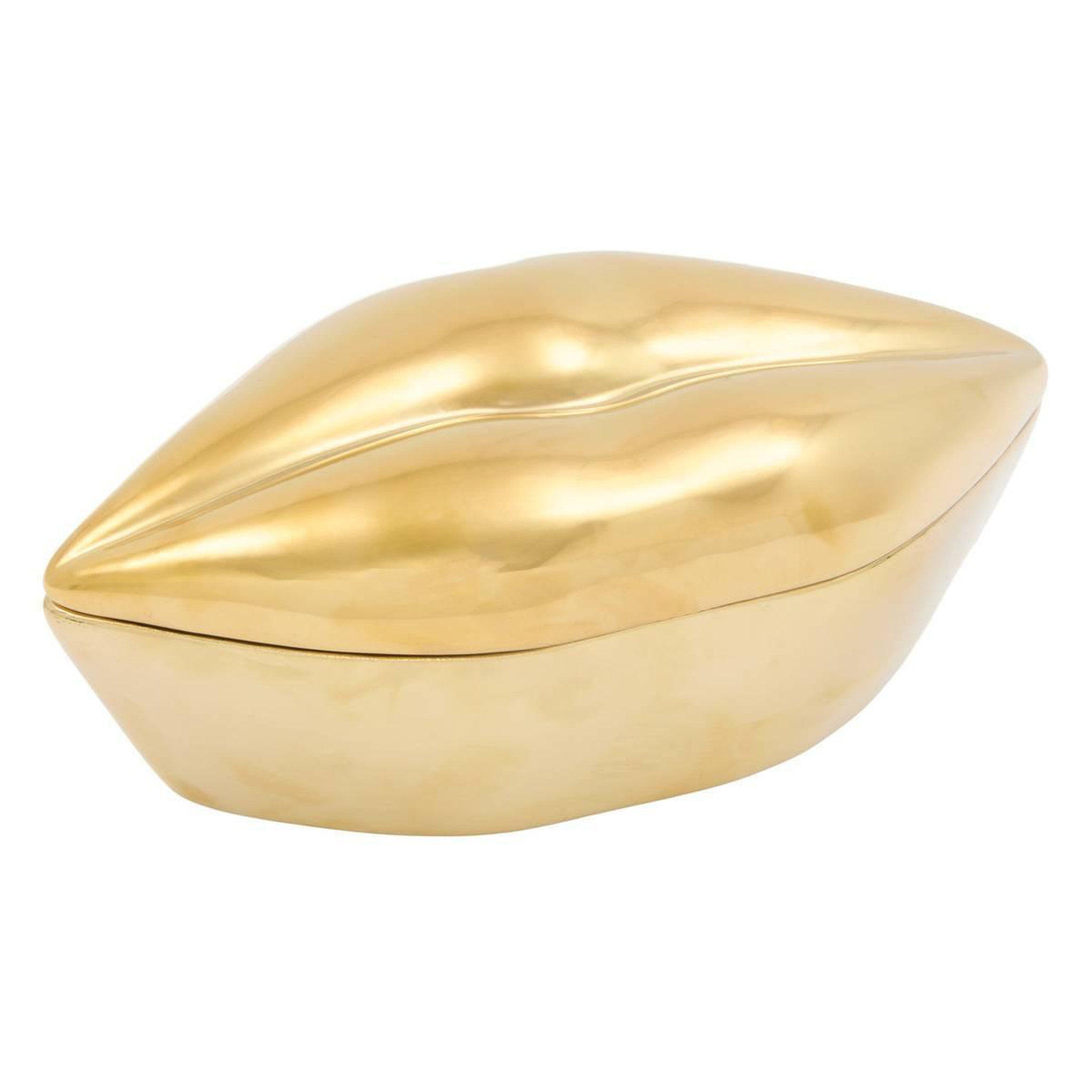 ATMOSPHERA Boîte Déco Lèvres  Crush  20cm Or