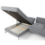 Voir la diapositive 3 : LISA DESIGN Ninon - canapé d'angle gauche 4 places convertible avec coffre en tissu texturé