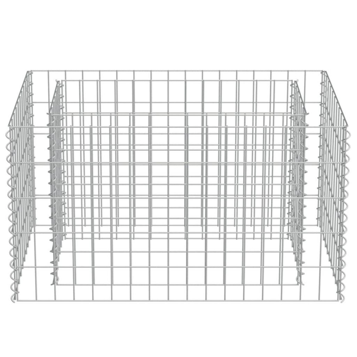 VIDAXL Lit sureleve a gabion Acier galvanise 90x50x50 cm