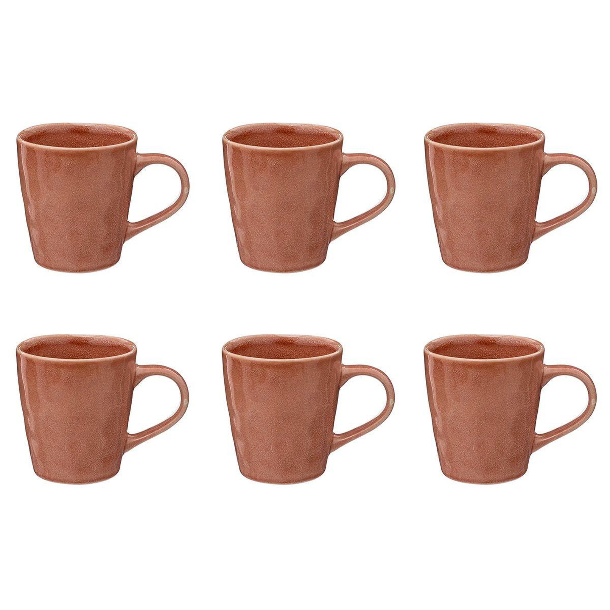 Voir la diapositive 1 : SECRET DE GOURMET Lot de 6 mugs design  zoé  35cl corail