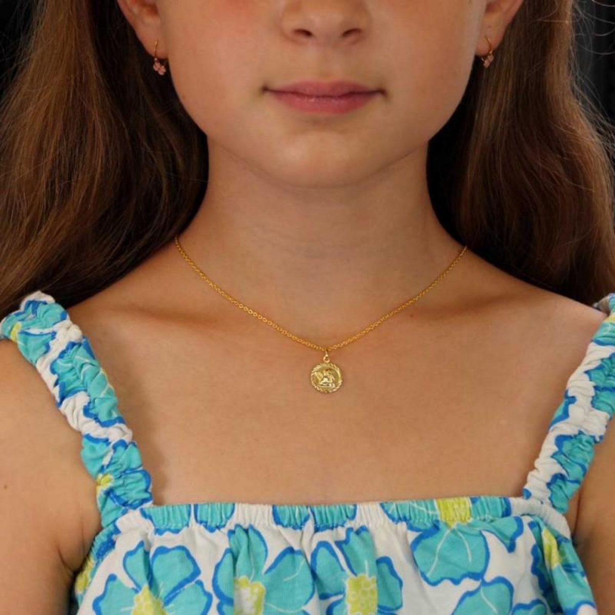 L'ATELIER D'AZUR Médaille Ange Or Jaune - Chaîne Dorée Offerte