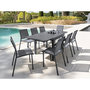 Voir la diapositive 2 : HESPERIDE Table extensible carrée alu Piazza 4/8 places Graphite - Hespéride