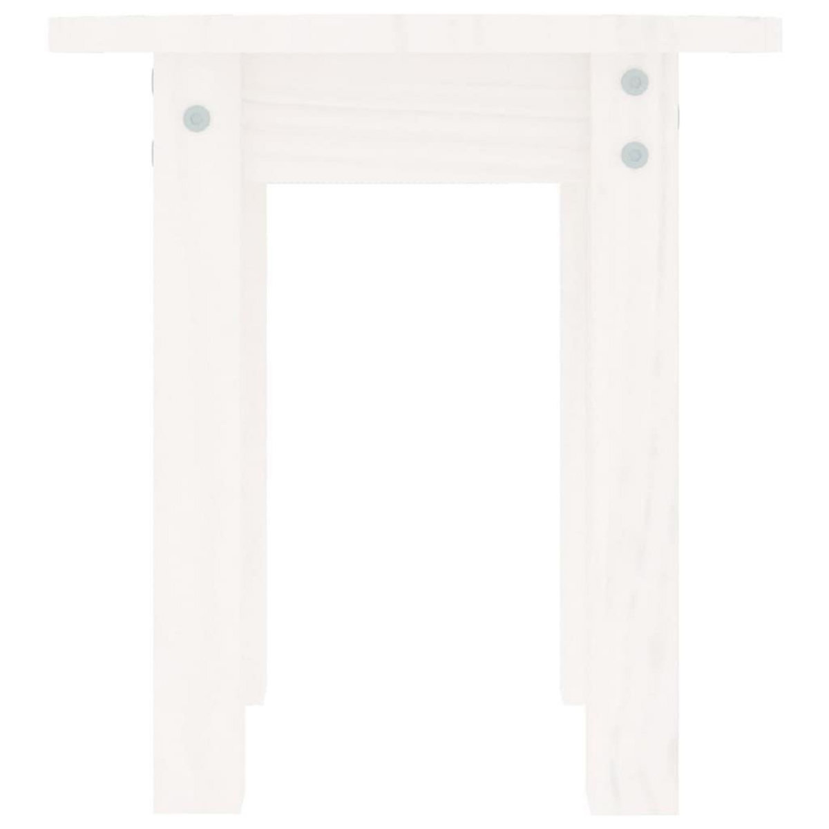 VIDAXL Table basse Blanc Ø 35x35 cm Bois massif de pin