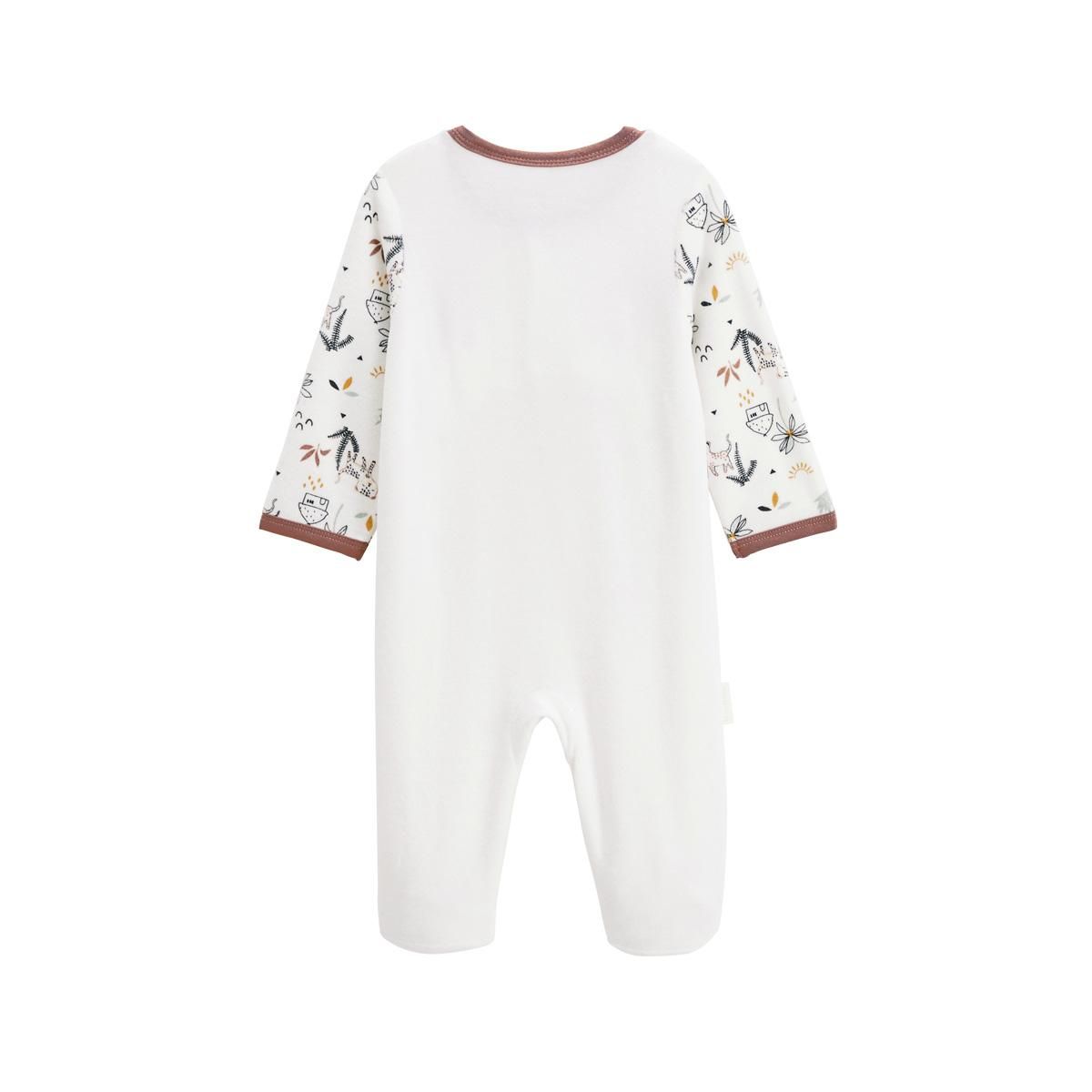 Petit Béguin Pyjama bébé en velours ouverture pont Yao