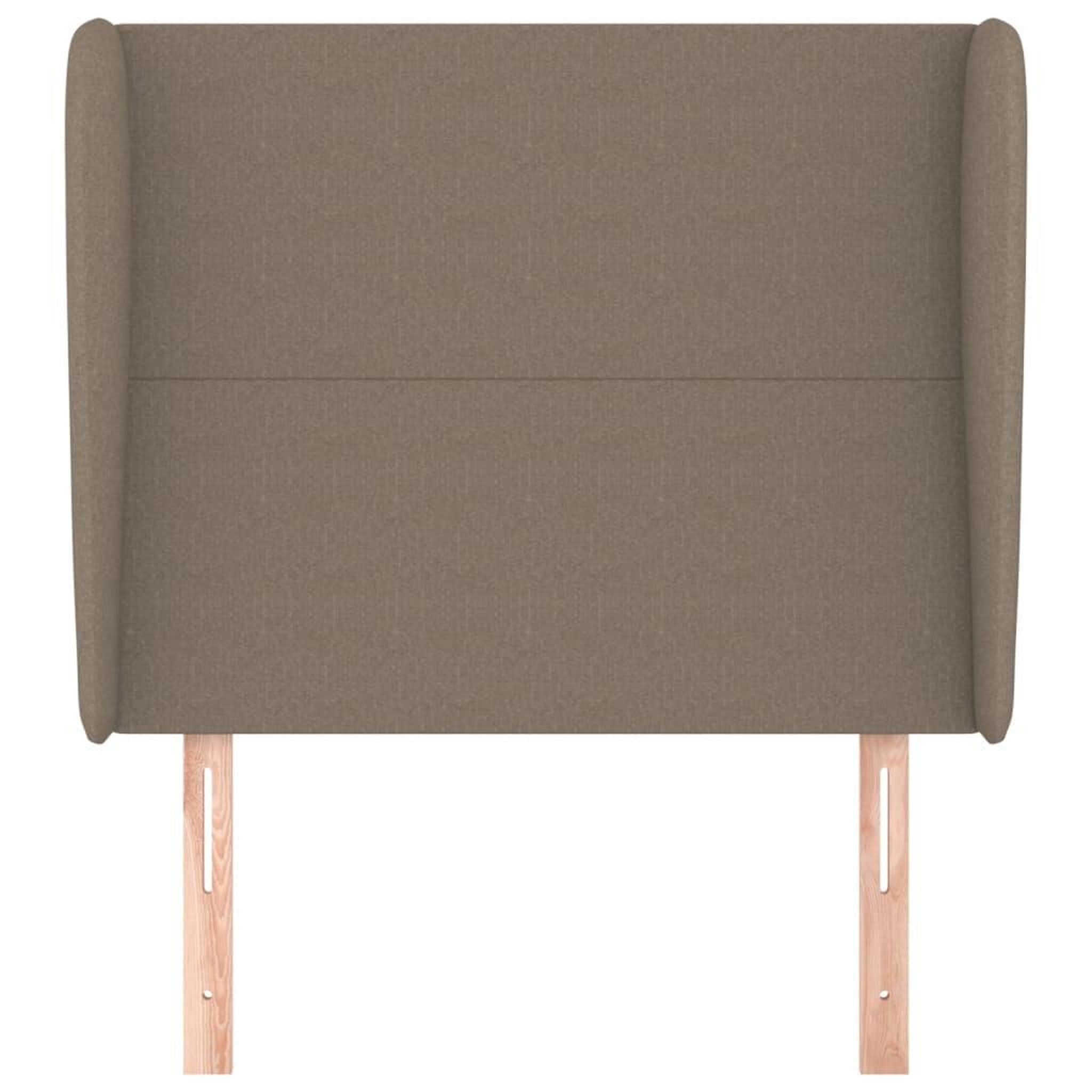 Voir la diapositive 3 : VIDAXL Tete de lit avec oreilles Taupe 103x23x118/128 cm Tissu