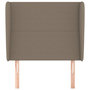 Voir la diapositive 3 : VIDAXL Tete de lit avec oreilles Taupe 103x23x118/128 cm Tissu