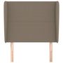Voir la diapositive 3 : VIDAXL Tete de lit avec oreilles Taupe 103x23x118/128 cm Tissu