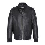 Schott Blouson cuir  Homme Schott  CBOMBA. Coloris disponibles : Noir