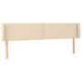 Voir la diapositive 3 : VIDAXL Tete de lit a LED Creme 183x16x78/88 cm Tissu