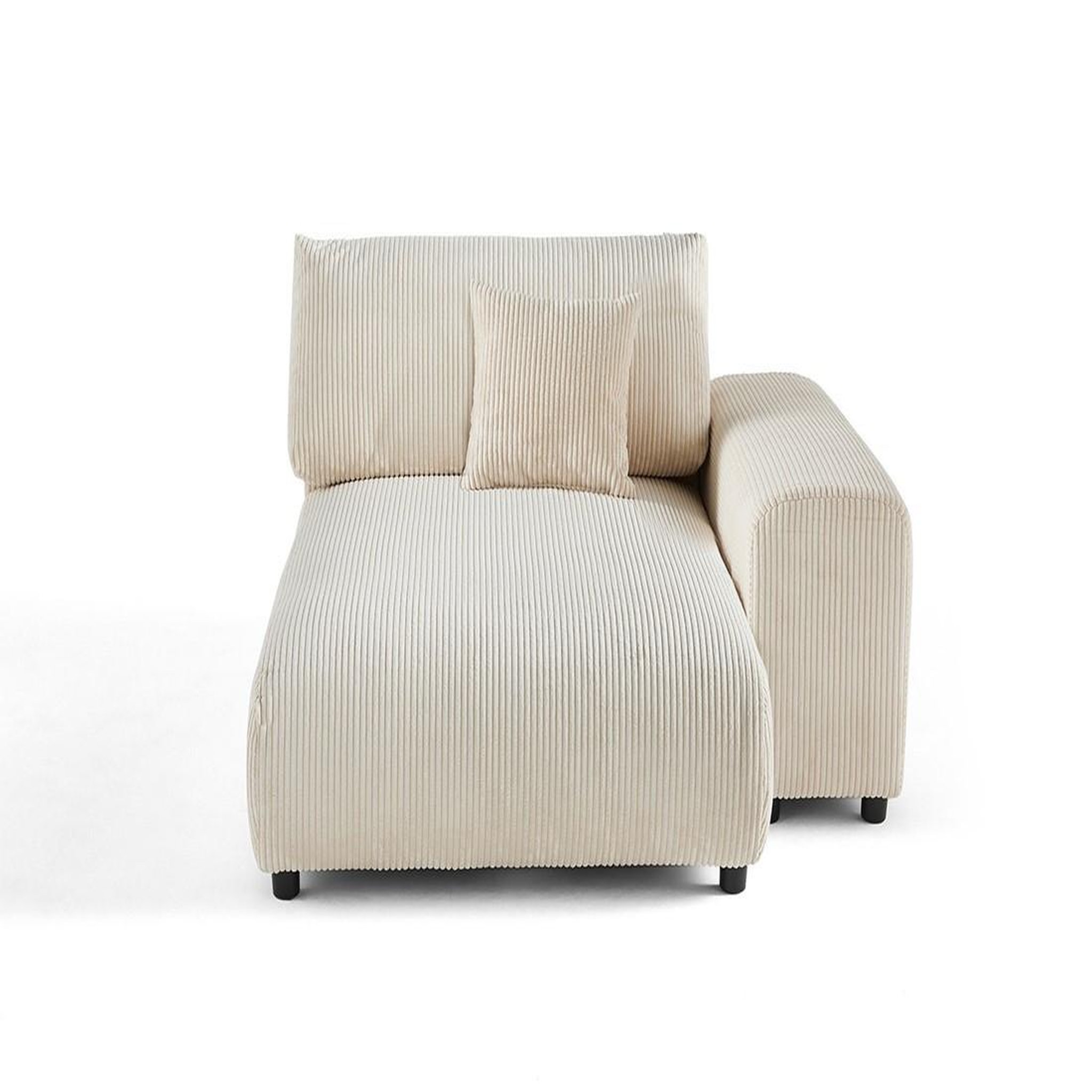 Voir la diapositive 1 : LISA DESIGN Garance - module d'assise méridienne droit - en velours côtelé
