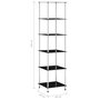Voir la diapositive 6 : VIDAXL Etagere 6 niveaux Noir 40x40x160 cm Verre trempe