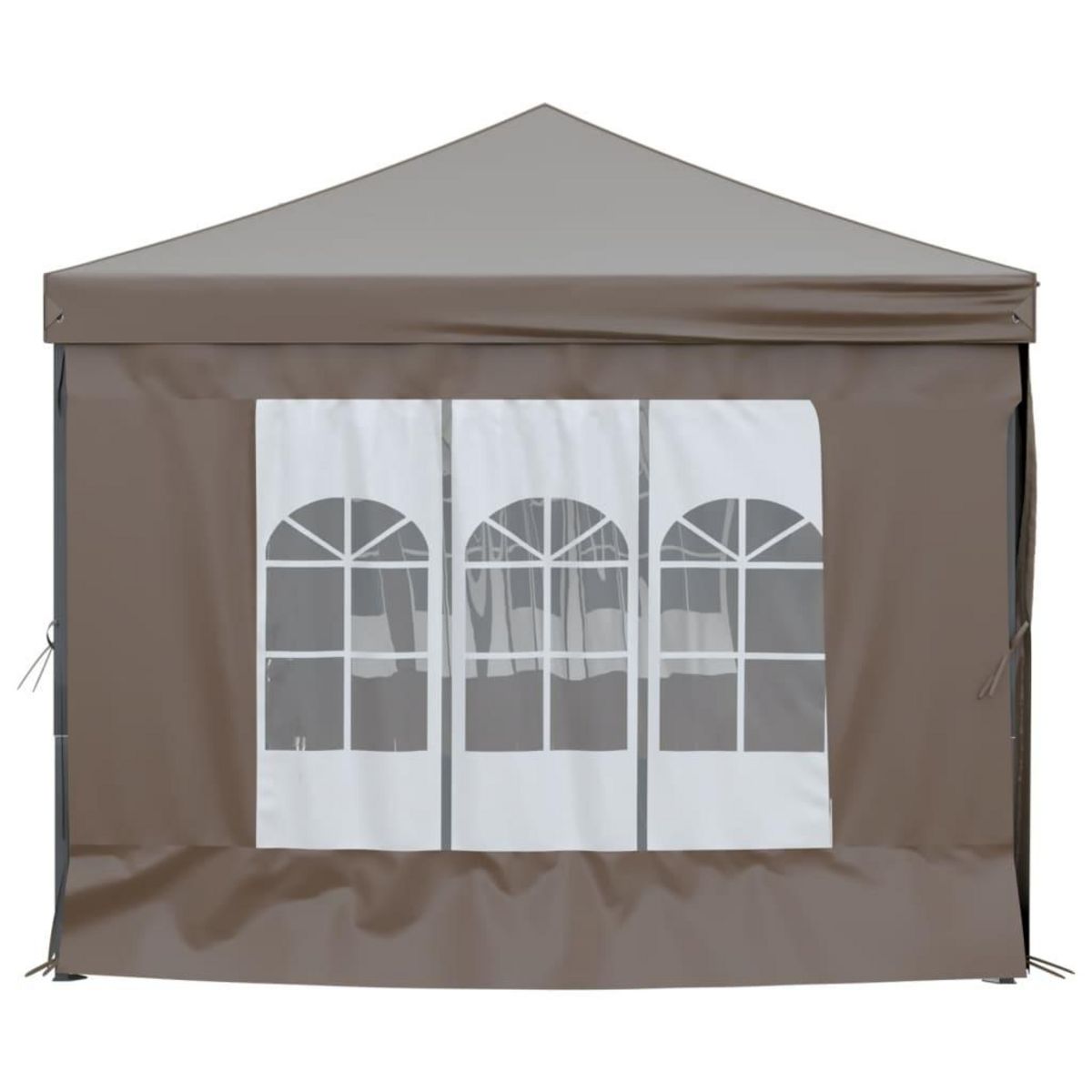 VIDAXL Tente de reception pliable avec parois Taupe 3x6 m