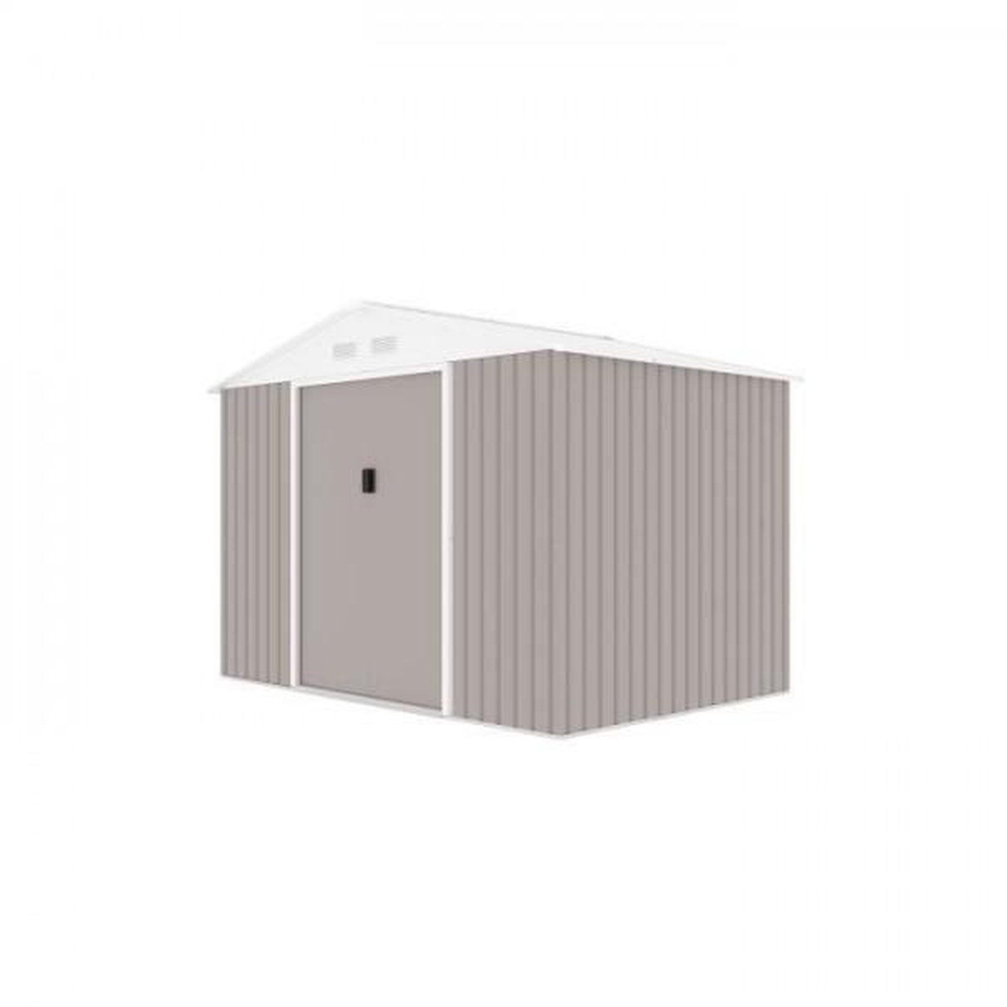 Voir la diapositive 3 : MARKET24 VENUS Abri de jardin en métal 	5,29 m² - 277 x 191 x 202 cm - Kit d'ancrage inclus, 2 portes coulissantes, 1 fenetre latérale