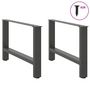 Voir la diapositive 3 : VIDAXL Pieds de table basse anthracite 2 pcs 70x(42-43) cm acier
