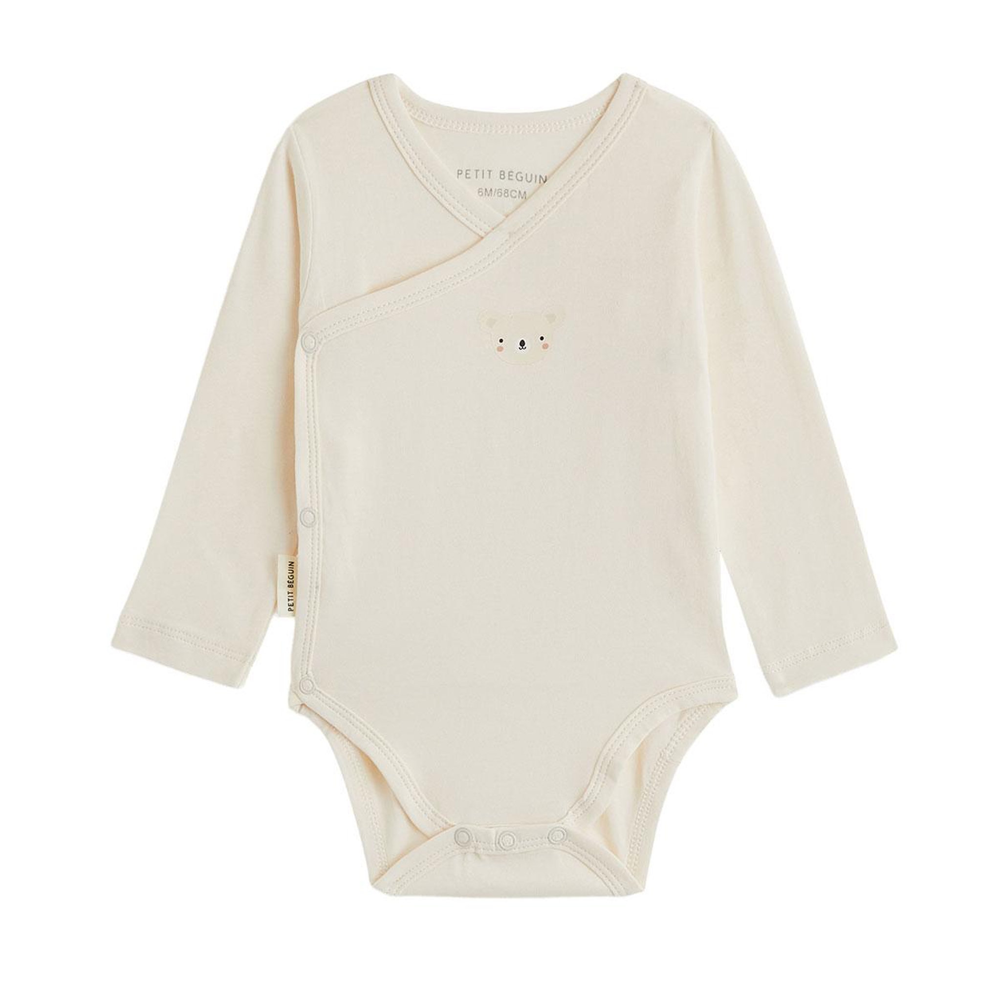 Voir la diapositive 4 : PETIT BEGUIN Lot de 3 bodies bébé manches longues ouverture croisée