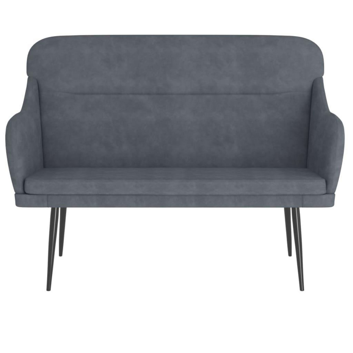 VIDAXL Banc Gris fonce 110x76x80 cm Velours