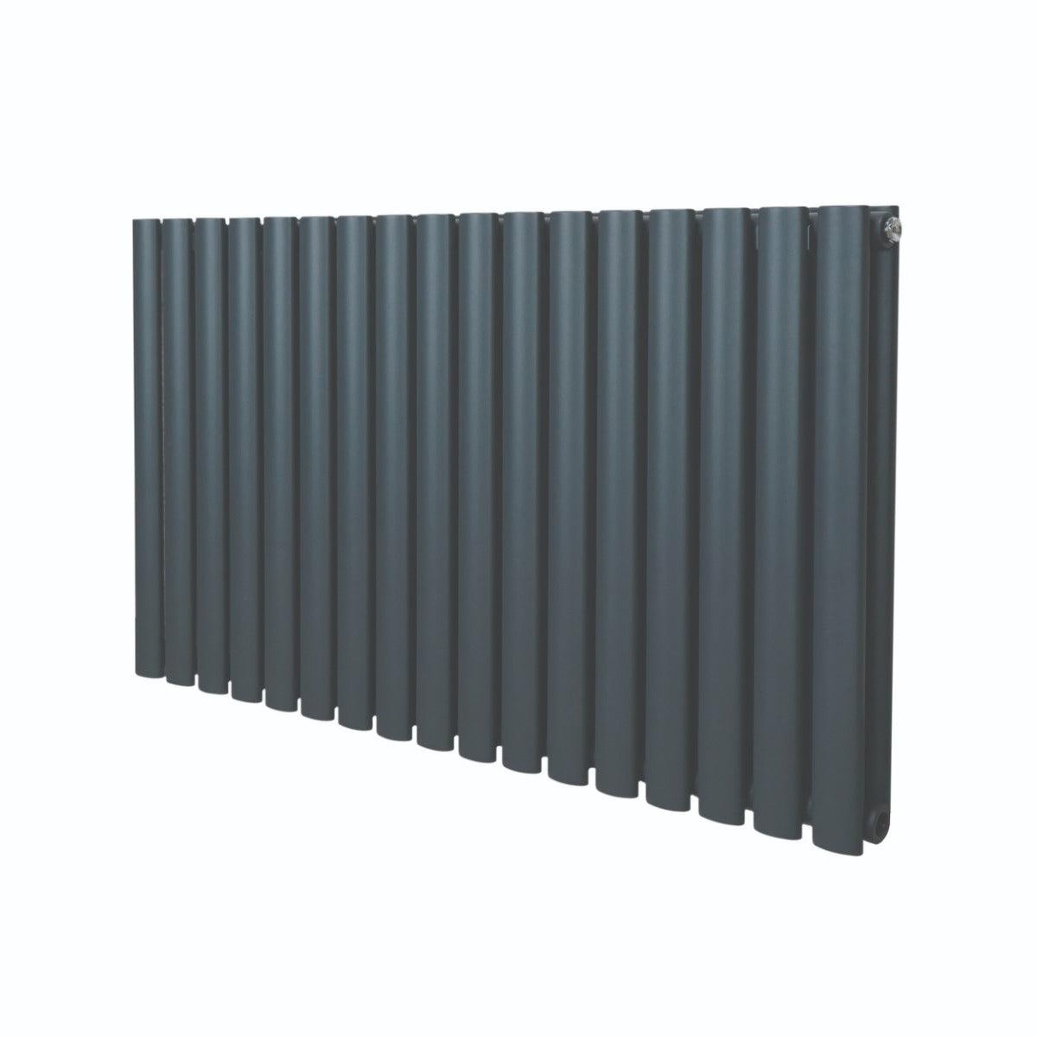 MONSTERSHOP Radiateur à colonnes ovales, 2 panneaux- 600 x 1020 mm – gris anthracite