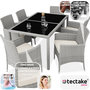 Voir la diapositive 3 : tectake Salon de jardin pour 6 personnes gris clair/crème