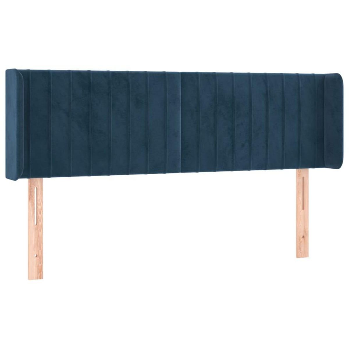 VIDAXL Tete de lit avec oreilles Bleu fonce 147x16x78/88 cm Velours