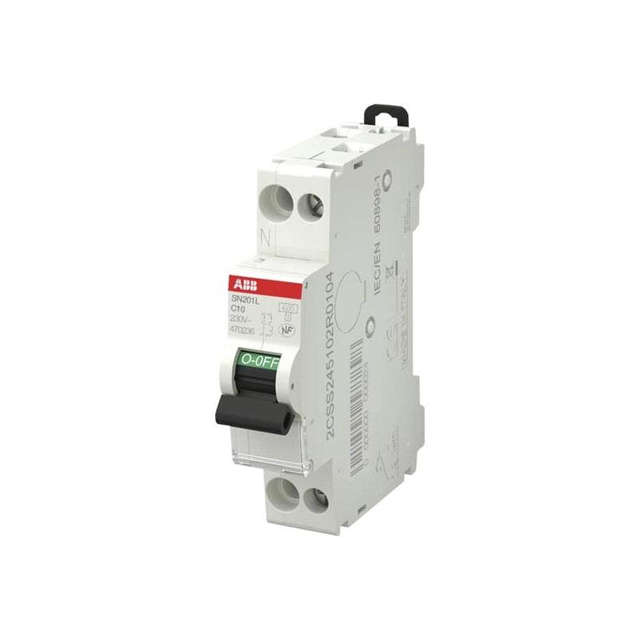 ABB Disjoncteur modulaire 1p+n 10a - courbe c