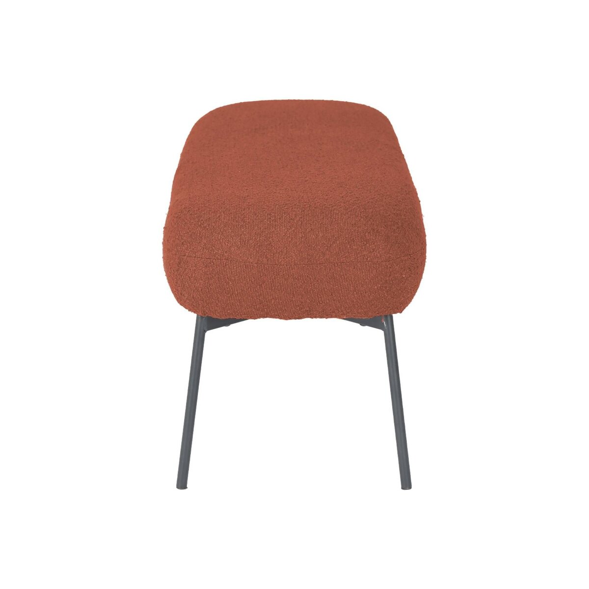 SWEEEK Banc, bout de lit avec revêtement bouclette, pieds en métal noir, L 120 x P 41 x H 42,5 cm