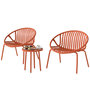Voir la diapositive 5 : OUTSUNNY Salon de jardin design vintage 3 pièces 2 places brique