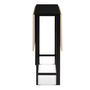 Voir la diapositive 6 : ID MARKET Table console pliable EDI 2-4 personnes façon hêtre et noir design industriel 103 x 76 cm