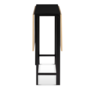 Voir la diapositive 6 : ID MARKET Table console pliable EDI 2-4 personnes façon hêtre et noir design industriel 103 x 76 cm
