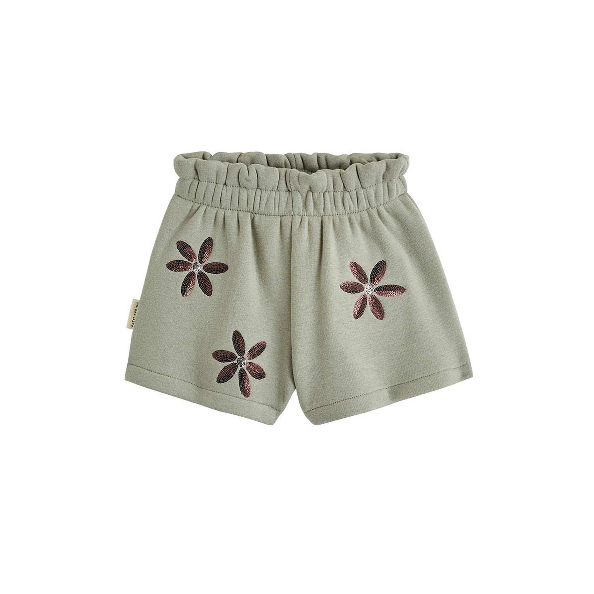 PETIT BEGUIN Short enfant en molleton Misti. Coloris disponibles : Vert