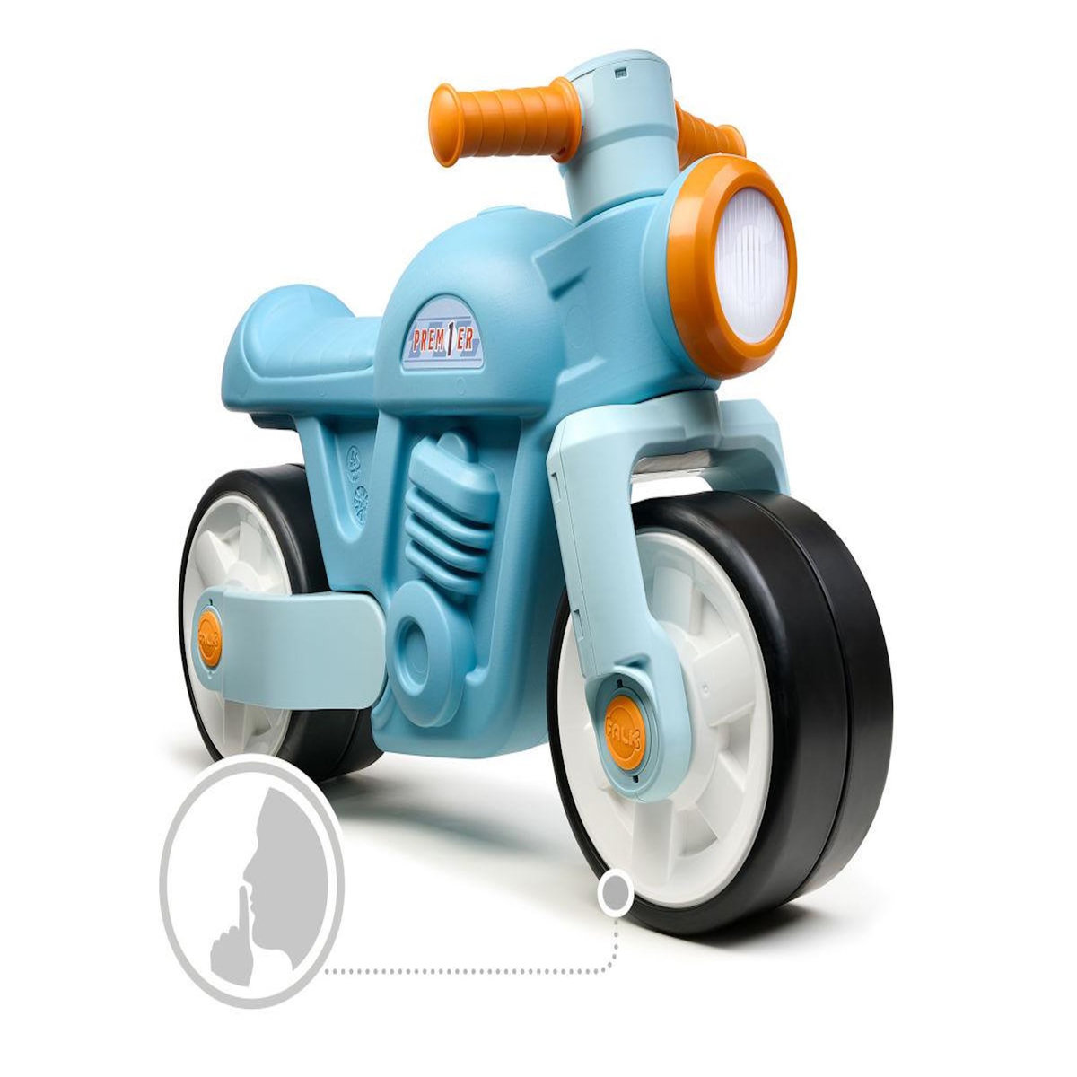 FALK Draisienne vintage Moto bleue avec larges roues silencieuses 1 à 3 ans - Falk