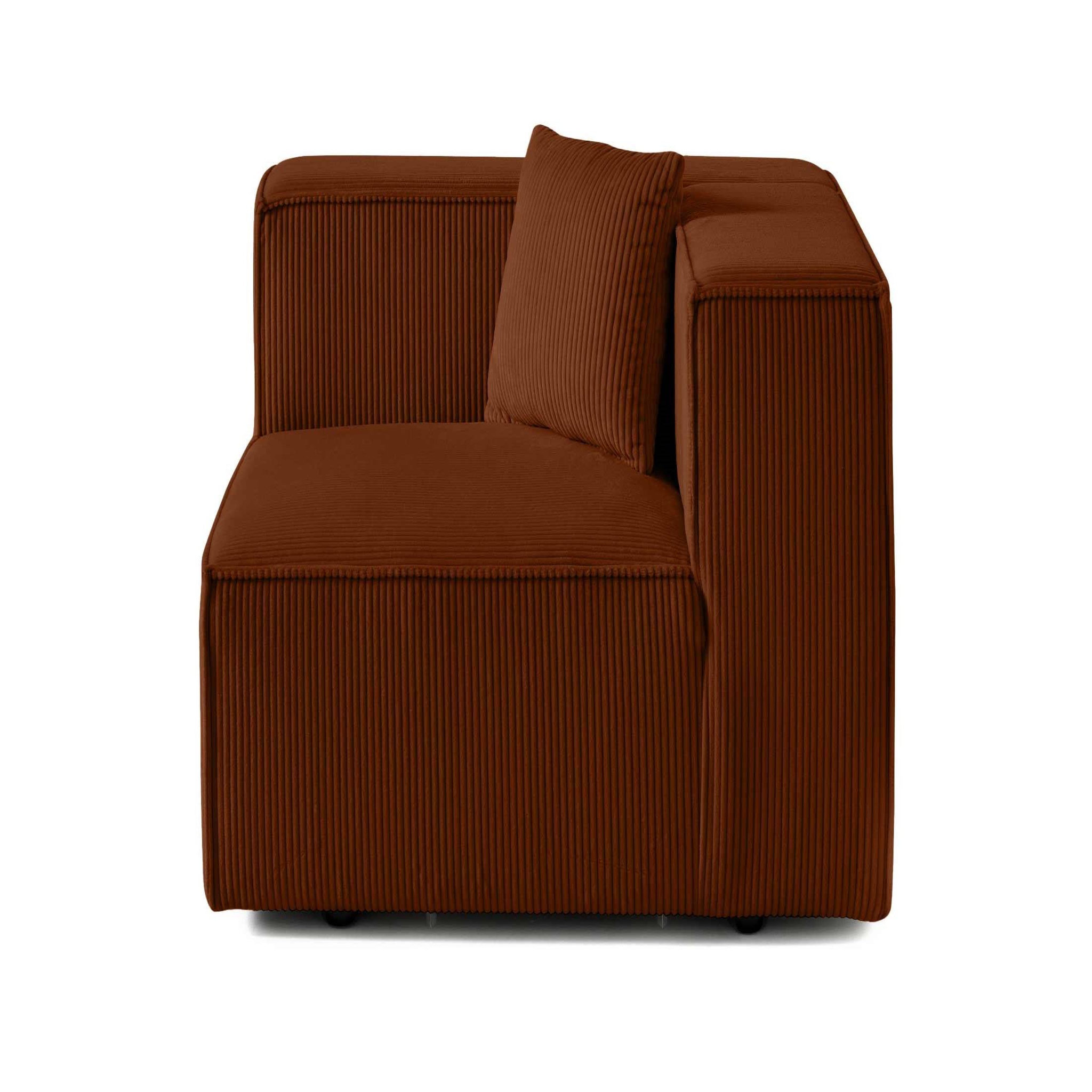 Voir la diapositive 5 : LISA DESIGN Arty - module d'assise gauche - en velours côtelé