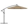 Voir la diapositive 5 : VIDAXL Tissu de remplacement pour parasol deporte Taupe 350 cm