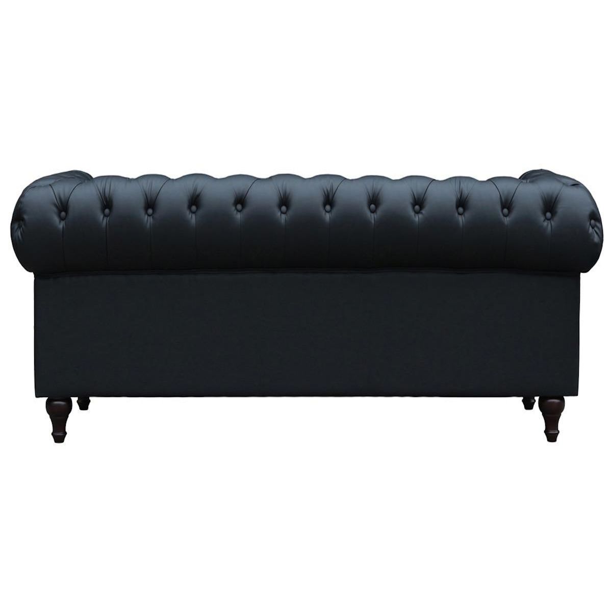 Habitat et Jardin Canapé fixe Chesterfield  Aliza  - 208 x 82 x 70 cm - 3 places - Noir