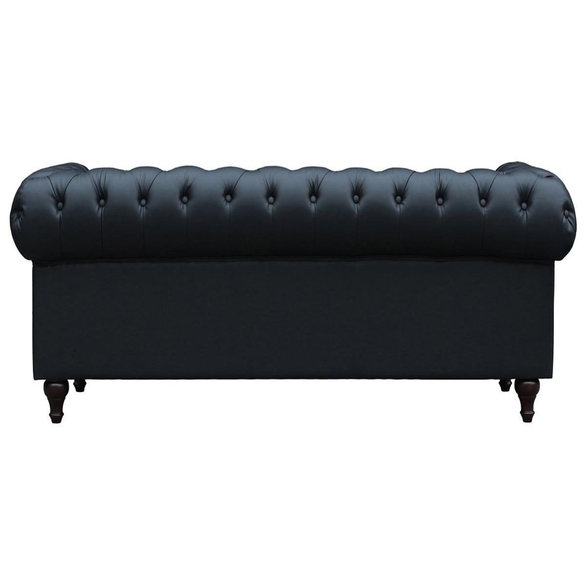 Habitat et Jardin Canapé fixe Chesterfield  Aliza  - 208 x 82 x 70 cm - 3 places - Noir