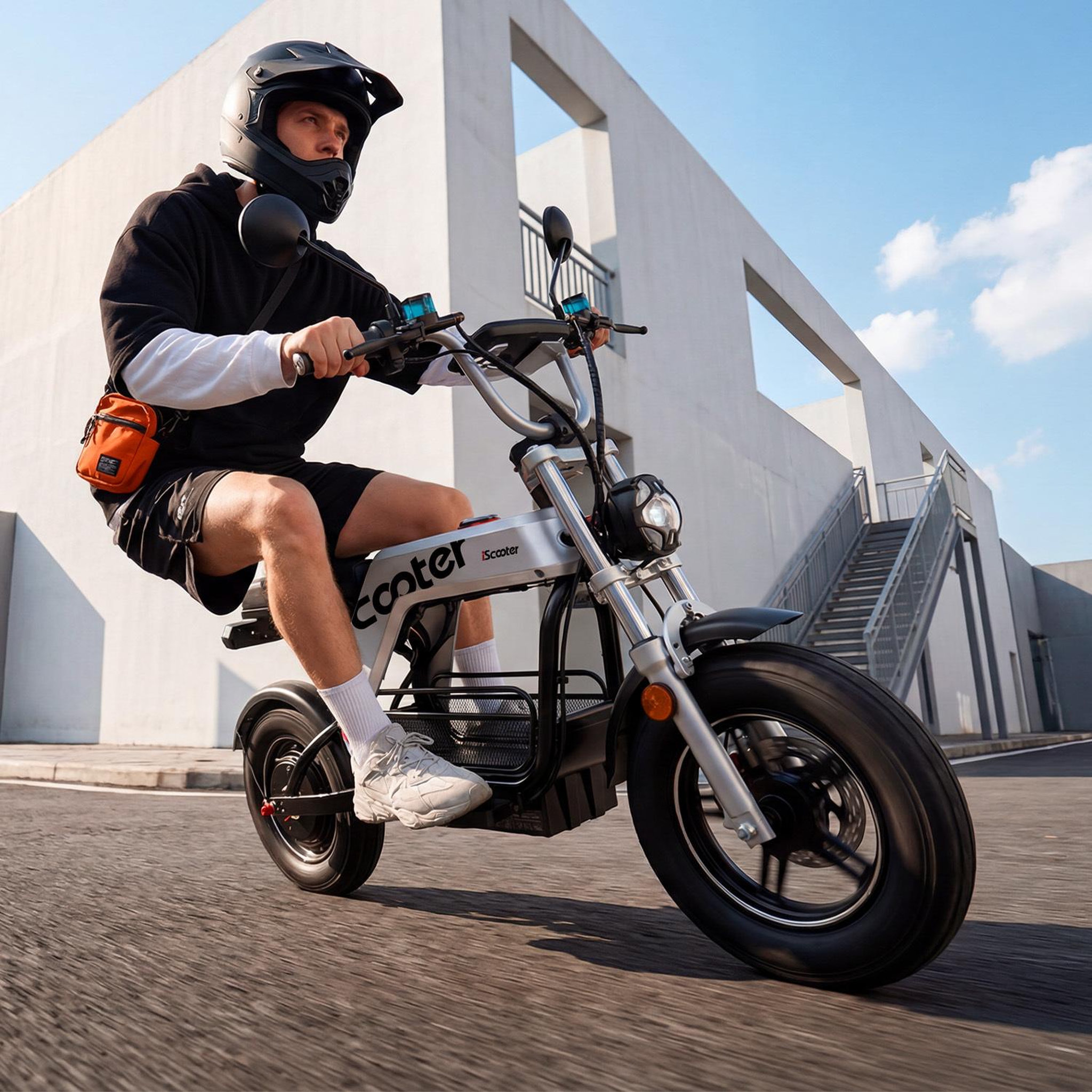 Voir la diapositive 3 : ISCOOTER iScooter DX5 PRO Trottinette électrique avec siège, 52 V 20 Ah, gros pneus 17 , Argent