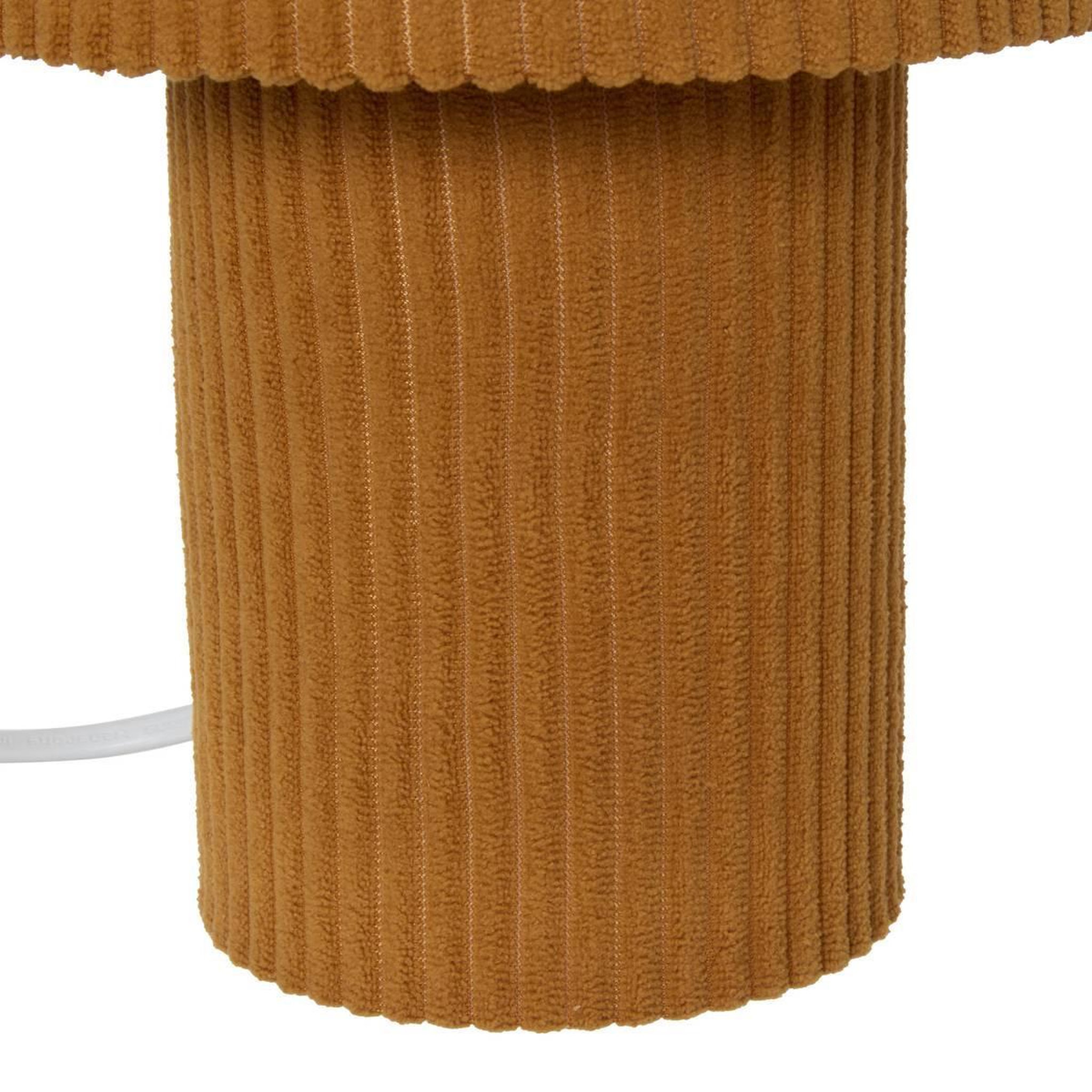 Voir la diapositive 3 : ATMOSPHERA Lampe à poser côtelée  jolina  28cm ocre