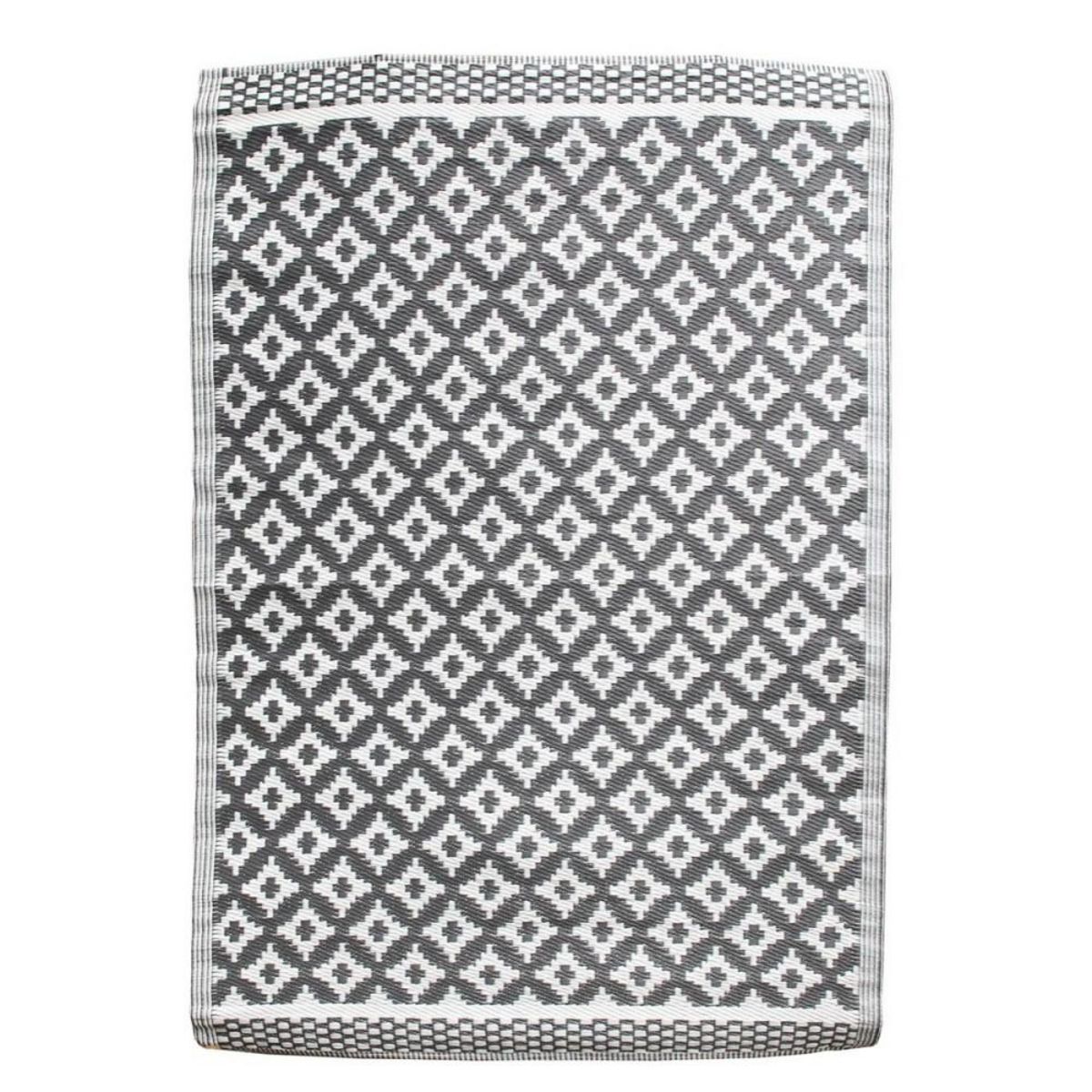 The Home Deco Factory Tapis intérieur et extérieur polypro 120x180 gris foncé