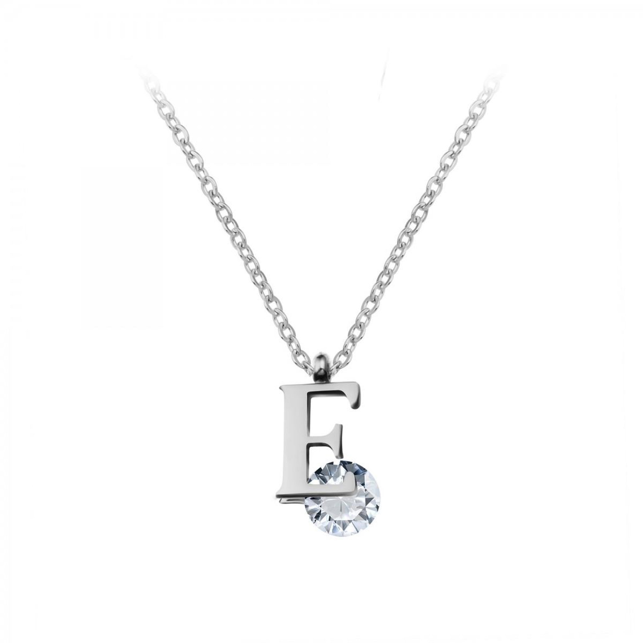 SC CRYSTAL Collier alphabet lettre E SC Crystal orné de cristaux scintillants