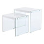 Voir la diapositive 1 : Paris Prix Lot de 2 Tables d'Appoint  Elementary  46cm Blanc