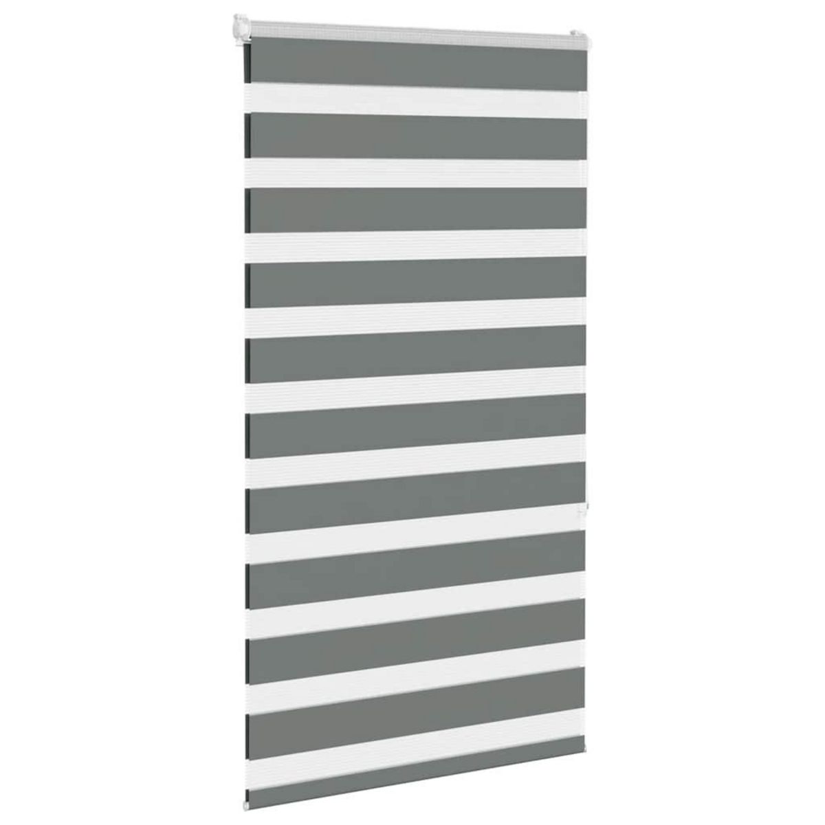 VIDAXL Store zebre gris fonce largeur du tissu 80,9 cm polyester