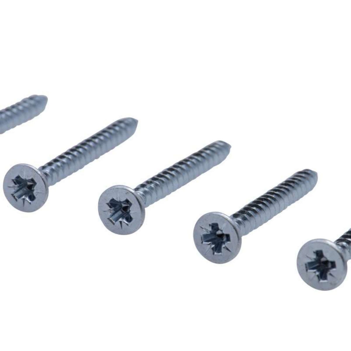  Vis à bois tête fraisée PZ zinguée Vissal filet total 4x40 mm  x15 vis