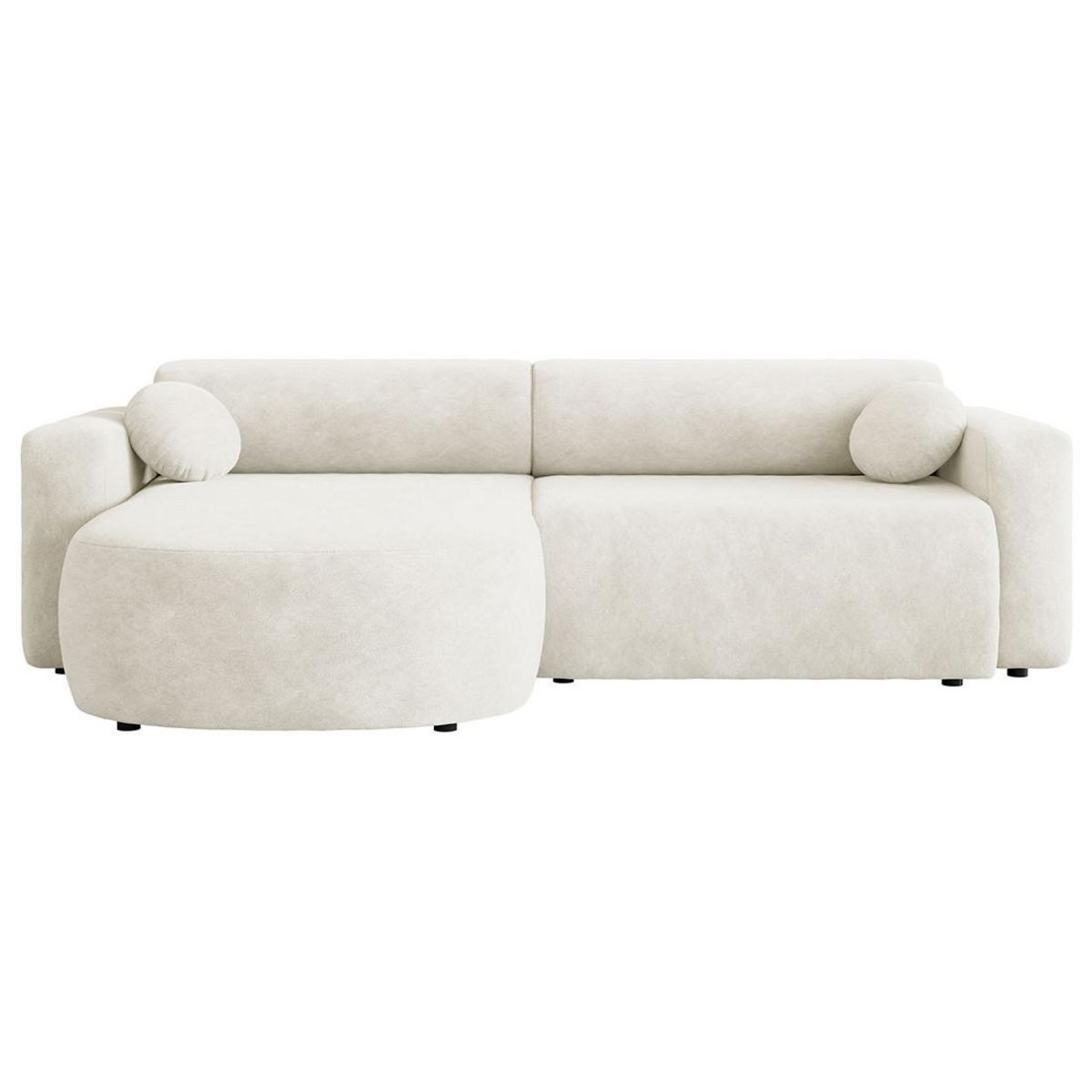 BEST MOBILIER Brunello - canapé d'angle réversible 4 places convertible avec coffre en tissu