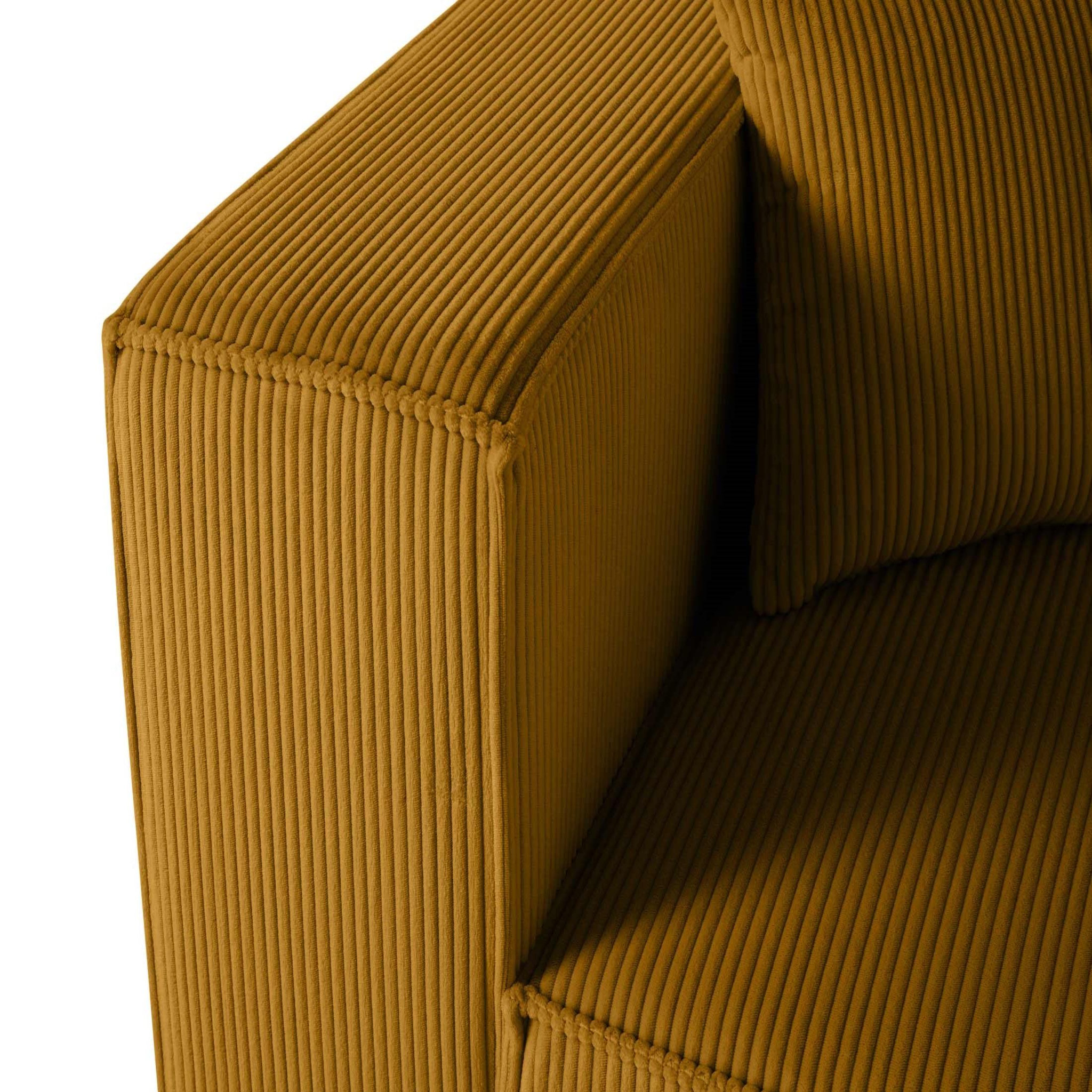 Voir la diapositive 3 : LISA DESIGN Arty - module d'assise gauche - en velours côtelé