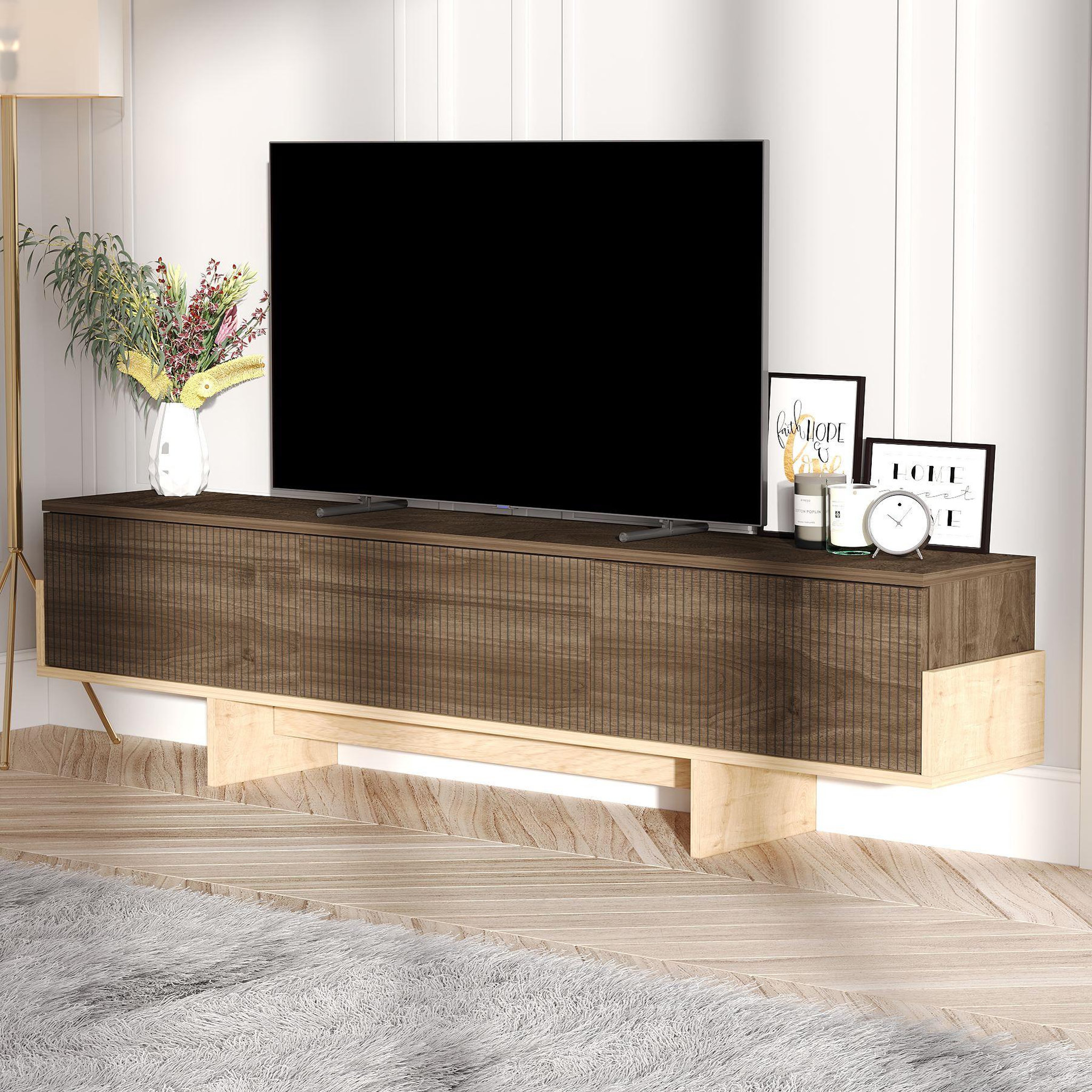 Voir la diapositive 4 : Habitat et Jardin Meuble tv en bois  hege  - 180 x 30 x 44 cm - marron