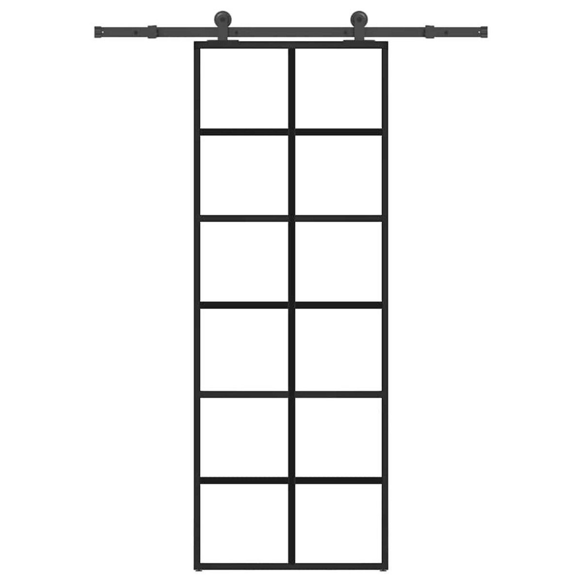 VIDAXL Porte coulissante avec kit de quincaillerie 76x205 cm Verre ESG