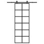 Voir la diapositive 1 : VIDAXL Porte coulissante avec kit de quincaillerie 76x205 cm Verre ESG
