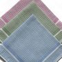 Voir la diapositive 2 : VANDERSICKEL Lot de 12 mouchoirs femme grands carreaux 29x29 cm 100% coton