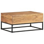 Voir la diapositive 4 : VIDAXL Table basse 90x60x40 cm Bois d'acacia massif