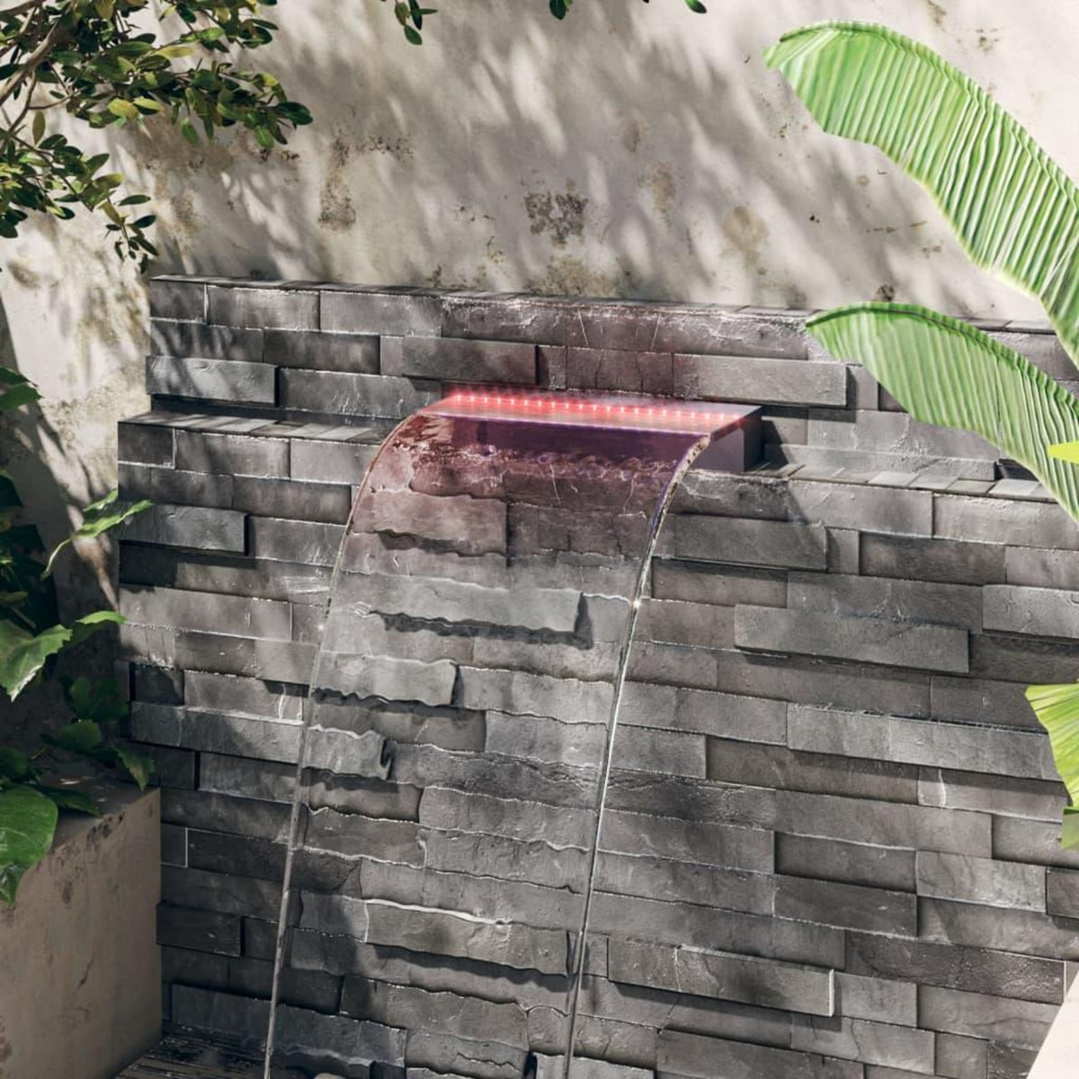 VIDAXL Deversoir pour cascade avec LED RVB Acrylique 45 cm