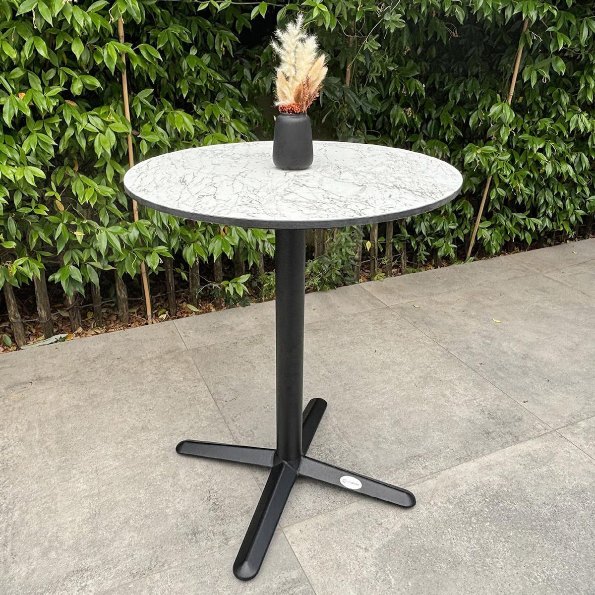 Paris Prix Table de Jardin Ronde  Bistro  60cm Blanc